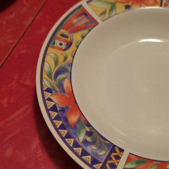 Lynns Stoneware Savanna Rim Cereal Soup Bowl 8.75" - Picture 4 of 8